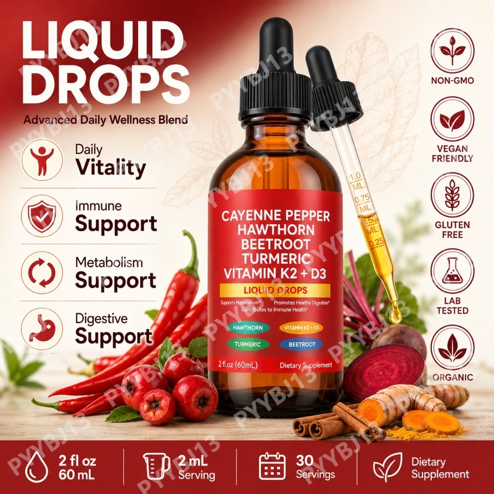 Vitamin D3 K2 Drop - Pepper Drops 60ml Supports Metabolism Circulation