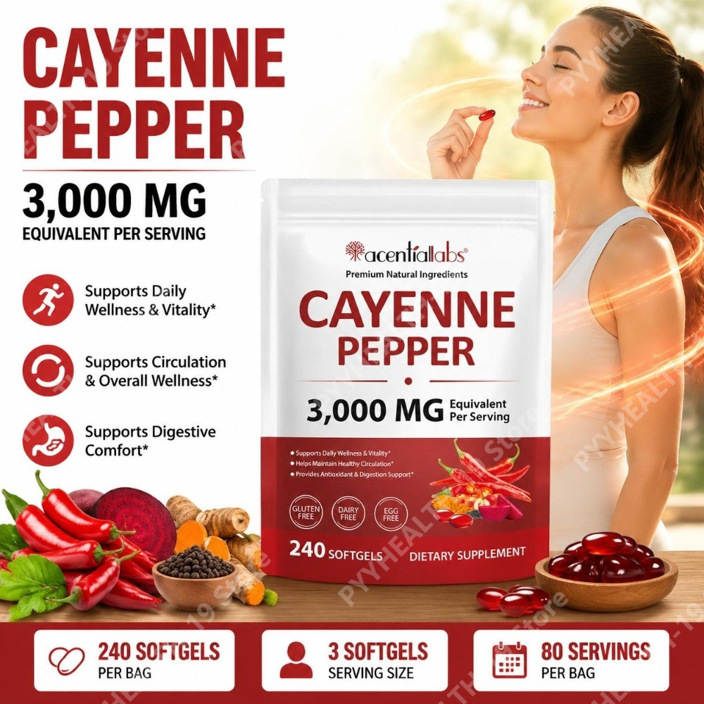 Vitamin D3 K2 Drop - Acentiallabs Cayenne Pepper Softgels 3000mg Vitamin