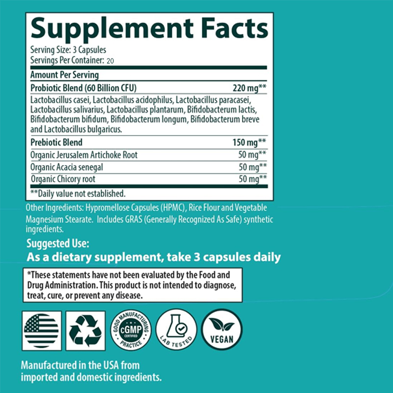 Probiotics 60 Billion Colony U - Probiotic 60 Billion recension och pris