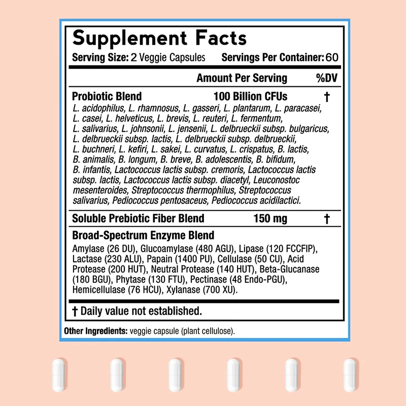 Probiotics 100 Billion - Suppo - Probiotic 60 Billion recension och pris