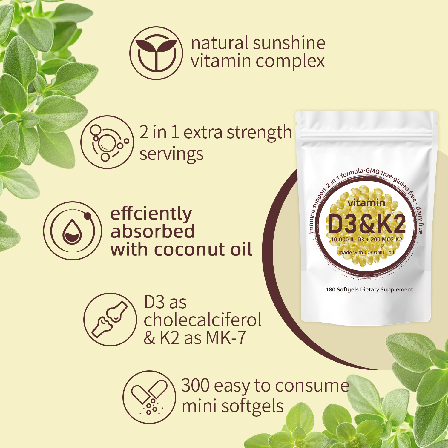 Vitamin D3 K2 Capsules, Vitami - Vitamin D3 K2 Drop recension och pris