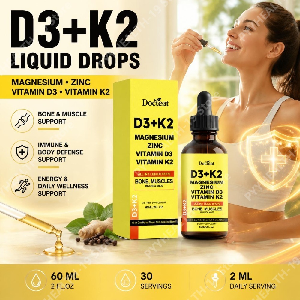 Docteat D3+K2 Liquid Drops wit - Vitamin D3 K2 Drop recension och pris