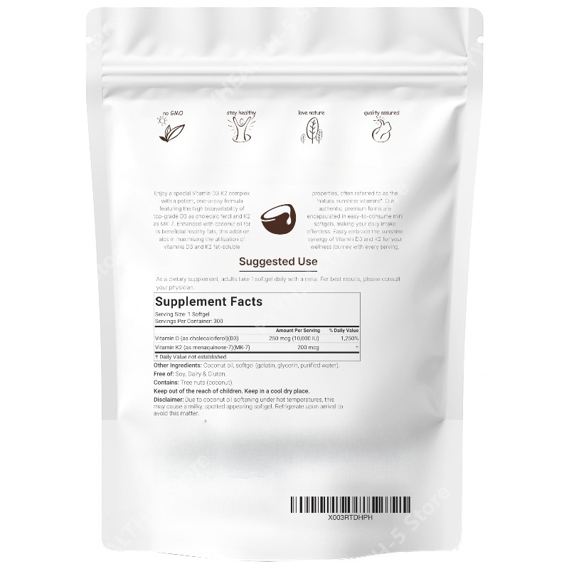 Vitamin D3 K2 Softgels D3 1000 - Vitamin D3 K2 Drop recension och pris