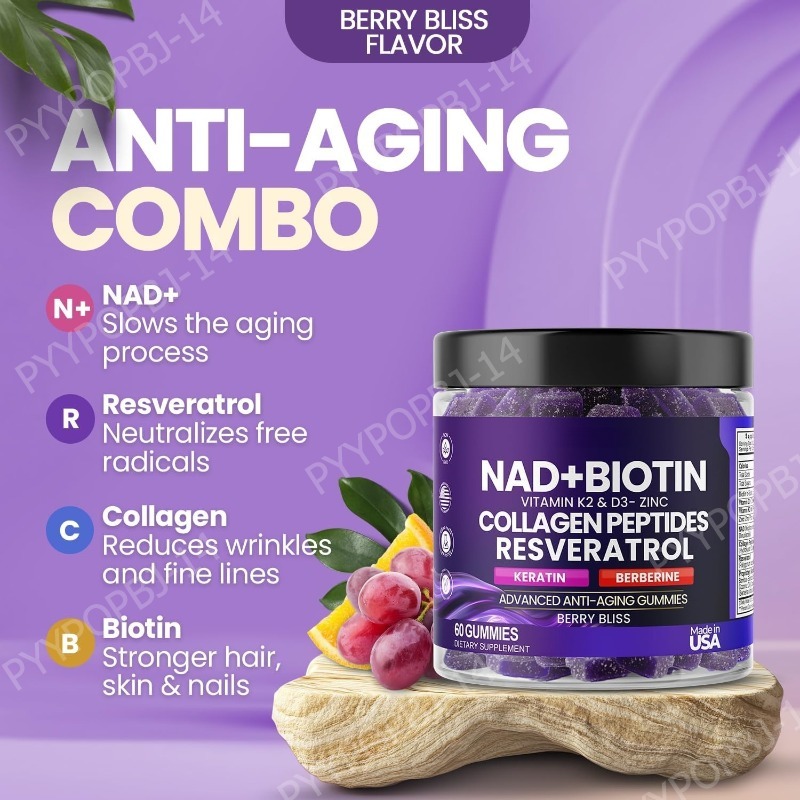 Biotin Collagen Gummies with N - Vitamin D3 K2 Drop recension och pris