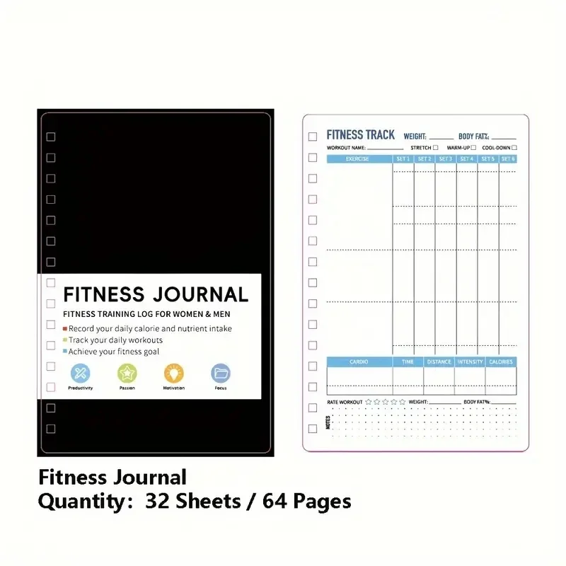 Spiral Notebook Daily Exercise - Fitness Nutrition Journal recension och pris