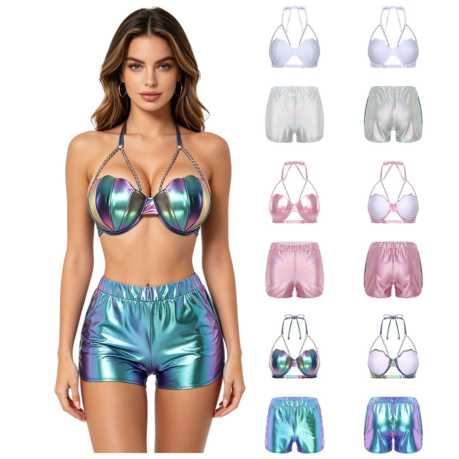 Women Metallic Shiny Swimwear  - Fitness & Nutrition Lab Zapopan recension och pris