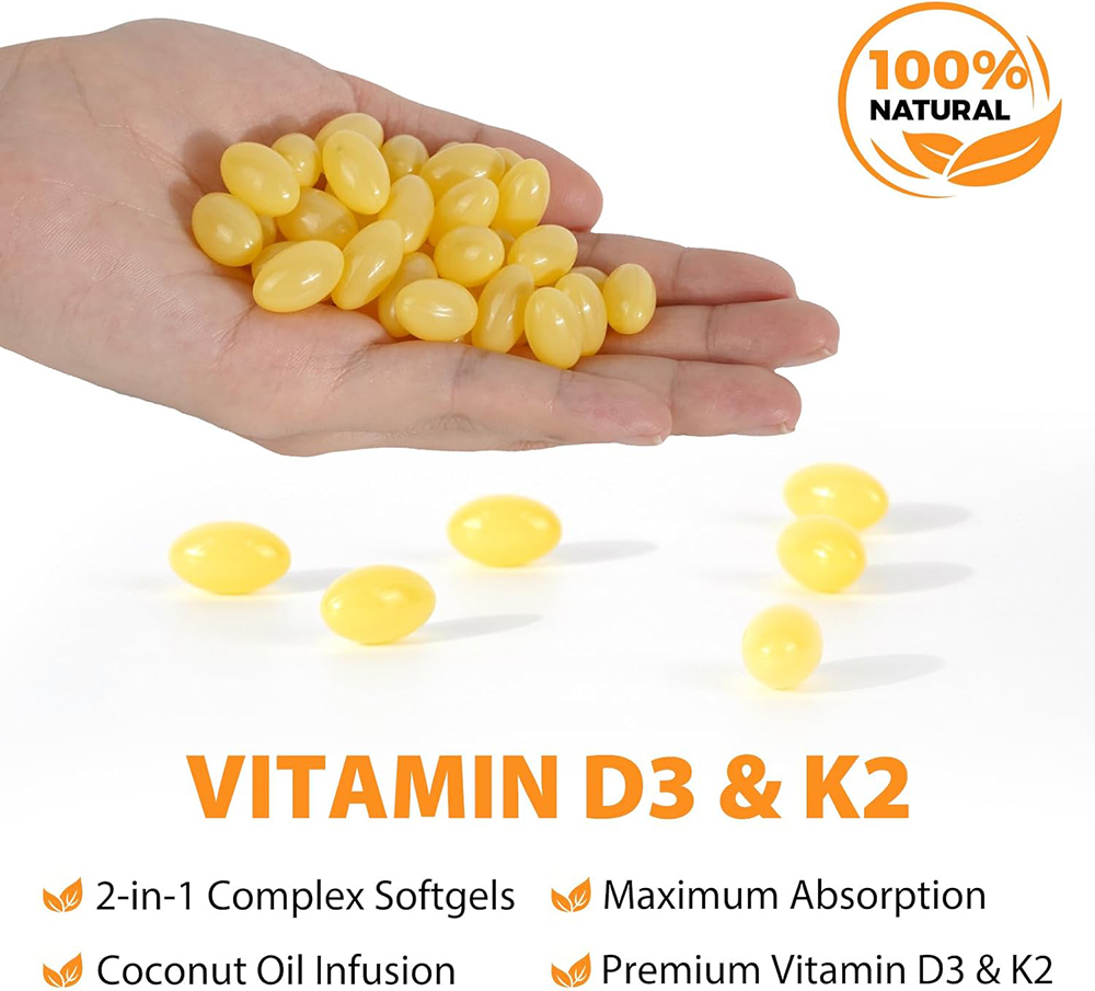 Vitamin D3 10,000 IU + K2 MK-7 - Vitamin D3 K2 Drop recension och pris