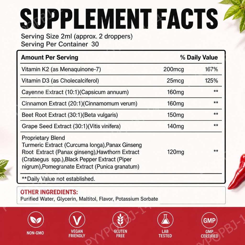 Googeer Cayenne Pepper Liquid  - Vitamin D3 K2 Drop recension och pris
