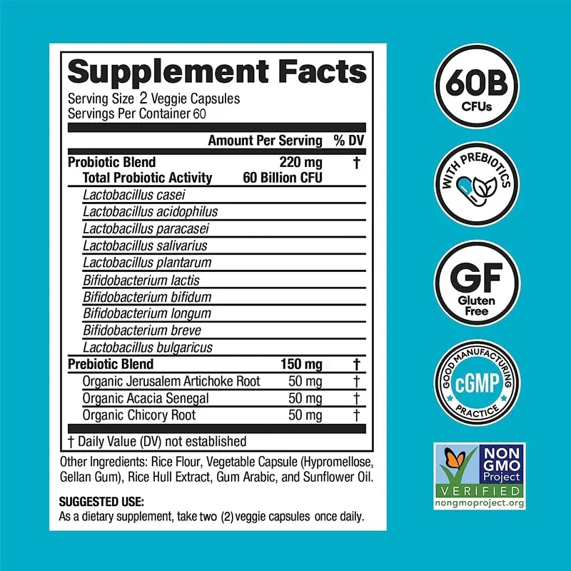 60 Billion Probiotics - Contai - Probiotic 60 Billion recension och pris
